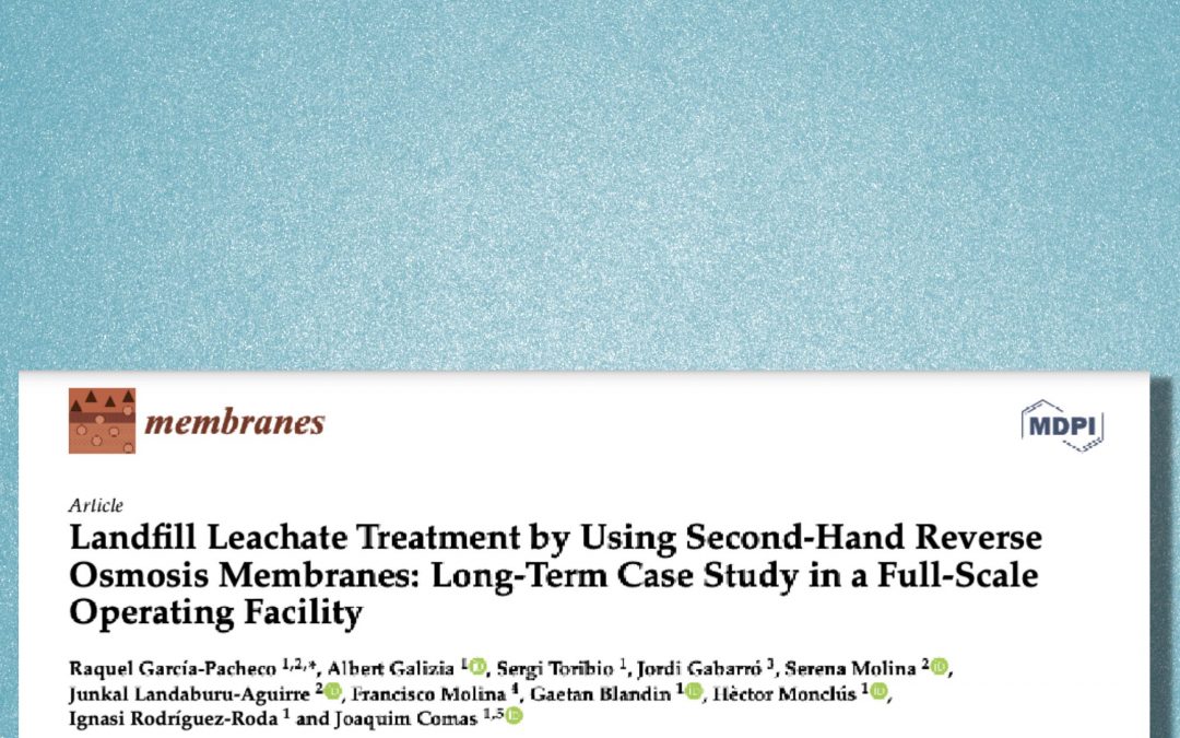 Segunda vida para membranas de ósmosis inversa en el tratamiento de lixiviados de vertedero